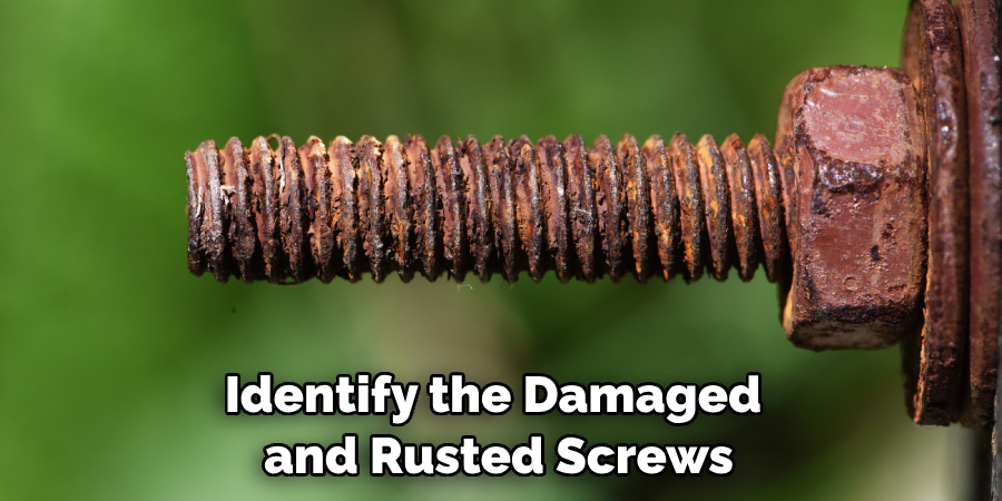 Identify the Damaged and Rusted Screws